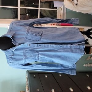 Express denim button down shirt